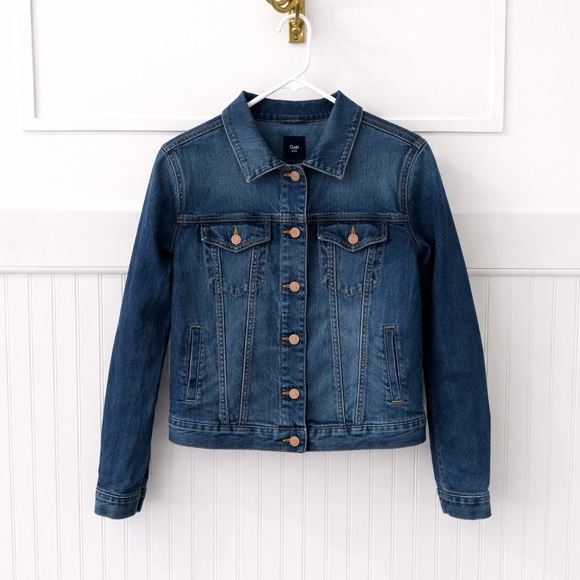 GAP Jackets & Blazers - GAP Dark Blue Denim Jacket with Copper Buttons